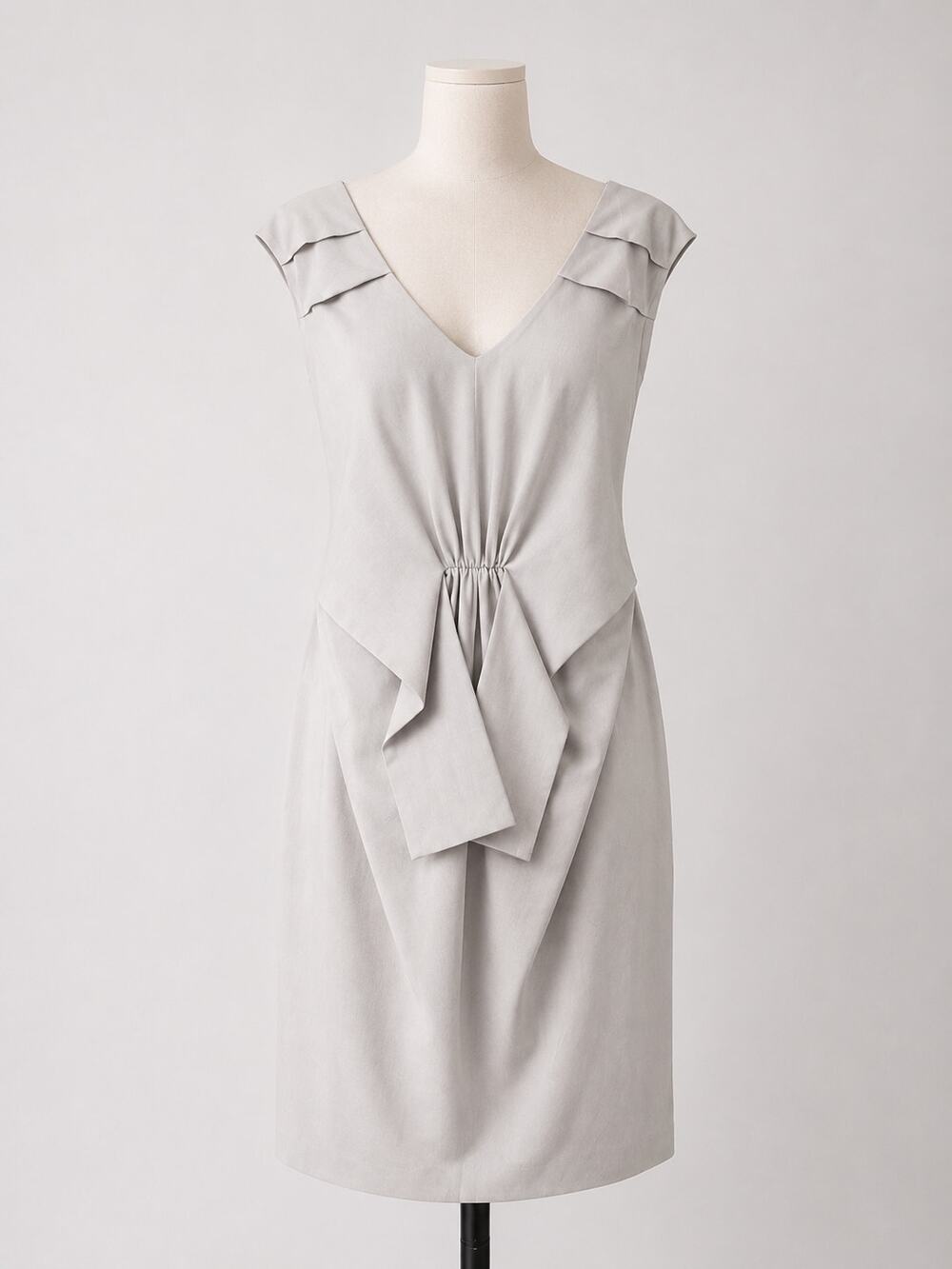 Magaschoni | Sleeve Less Geometric Dress Grey